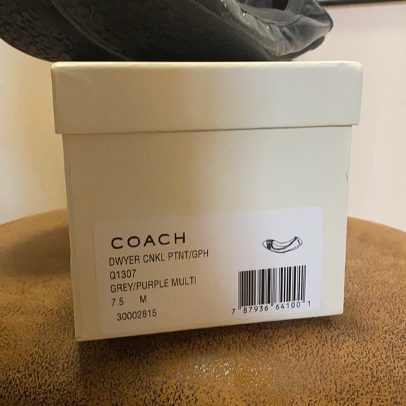 Coach Gray Patent Leather Flats - Picture 6 of 6